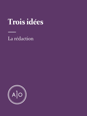 cover image of Trois idées